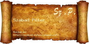 Szabad Péter névjegykártya